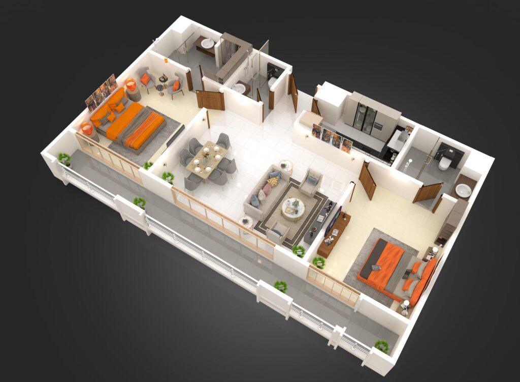 2 bed apartments